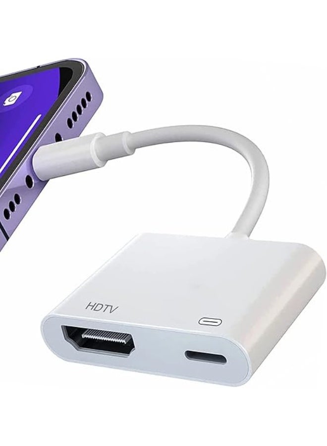 محوّل Lightning إلى HDMI بدقة 1080P | مزامنة فيديو وصوت مع دعم الشحن – جودة موثوقة - Image 1